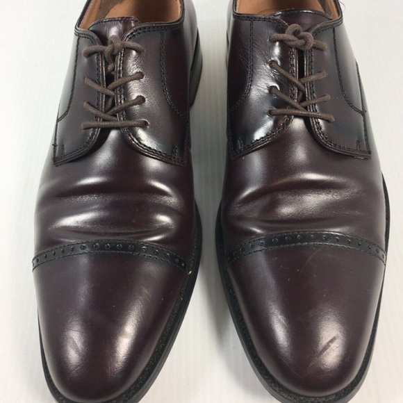 Joseph Abboud Mens Shoes Size 10.5 Cap Toe Oxfords Cordovan Burgundy 61-91109 main image 9